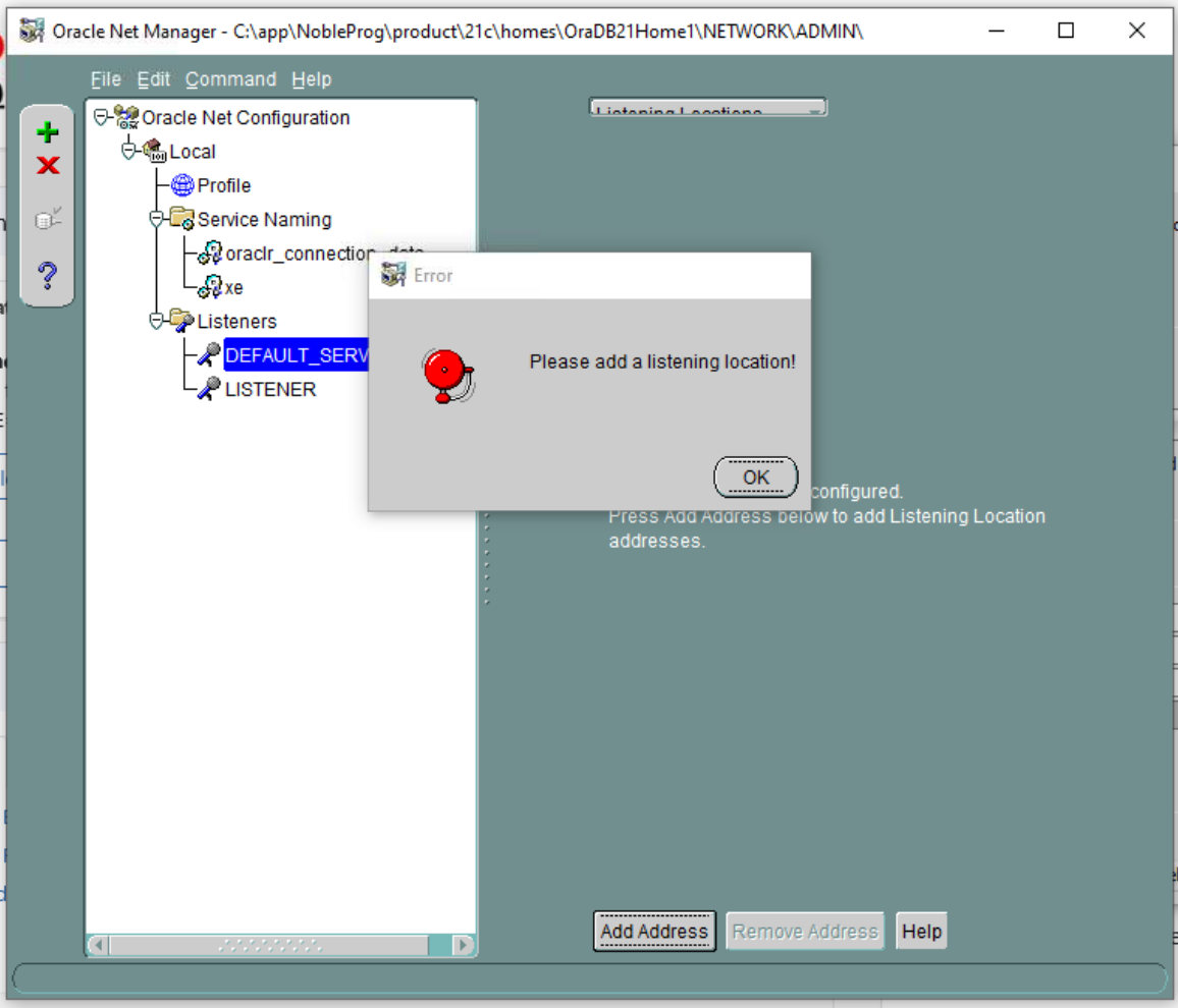 Default Server Listener