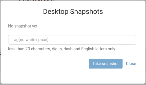 Diálogo de Snapshots