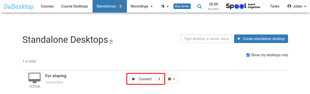 Conectar ao Standalone